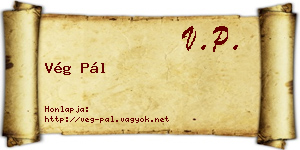 Vég Pál névjegykártya